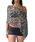 Sheer Zebra Poncho