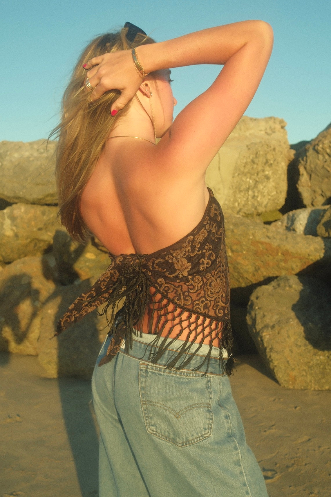 Fringe Scarf Top