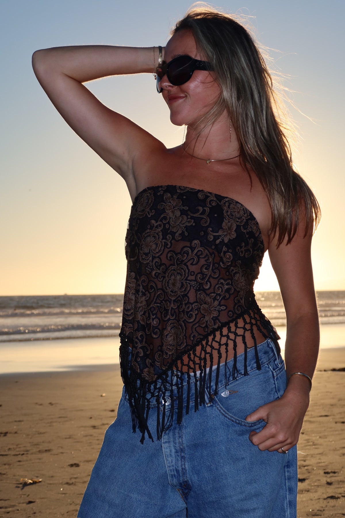 Fringe Scarf Top