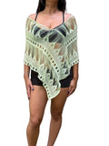 Lime Green Crochet Poncho