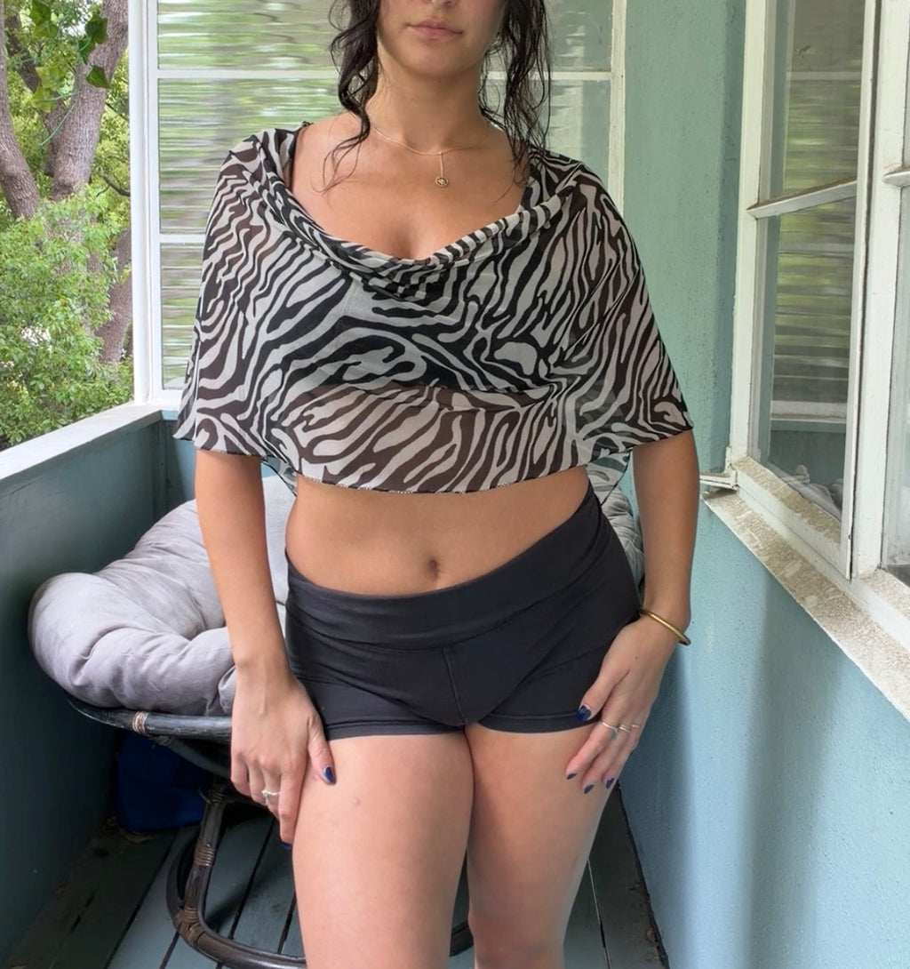 Sheer Zebra Poncho